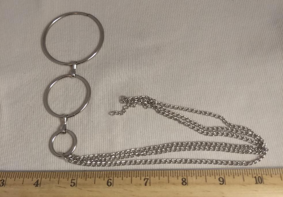 Ring #11621 #Silver #16" #Chain #Aluminum #10pc