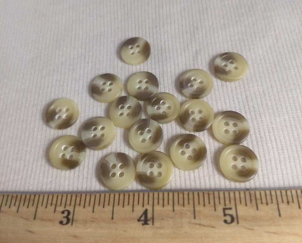 Button #HS9119  #4 Hole  #Cream #Imitation #Horn #10pc