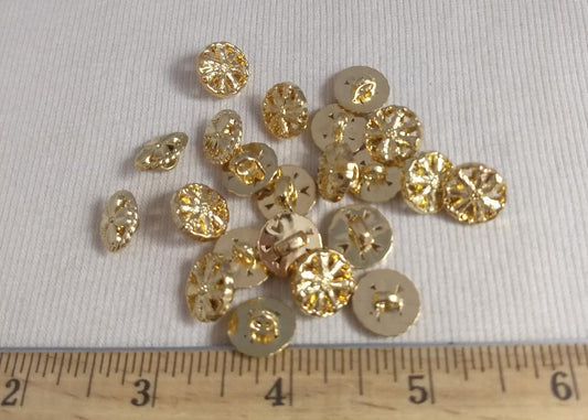 Button #80039 #Shank #Gold  #ABS #10pc