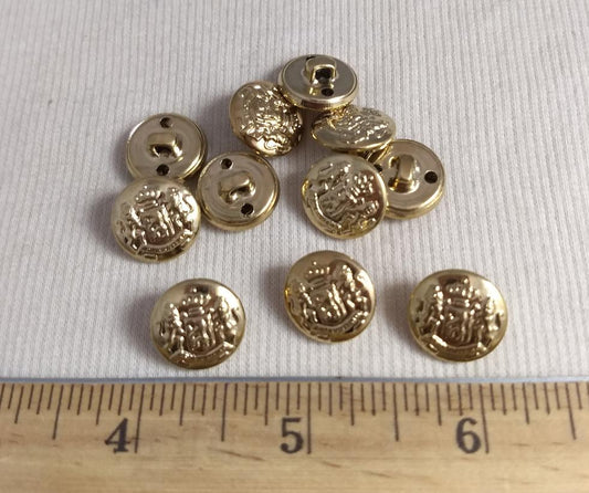 Button #1501 #Shank #Gold #ABS #10pc