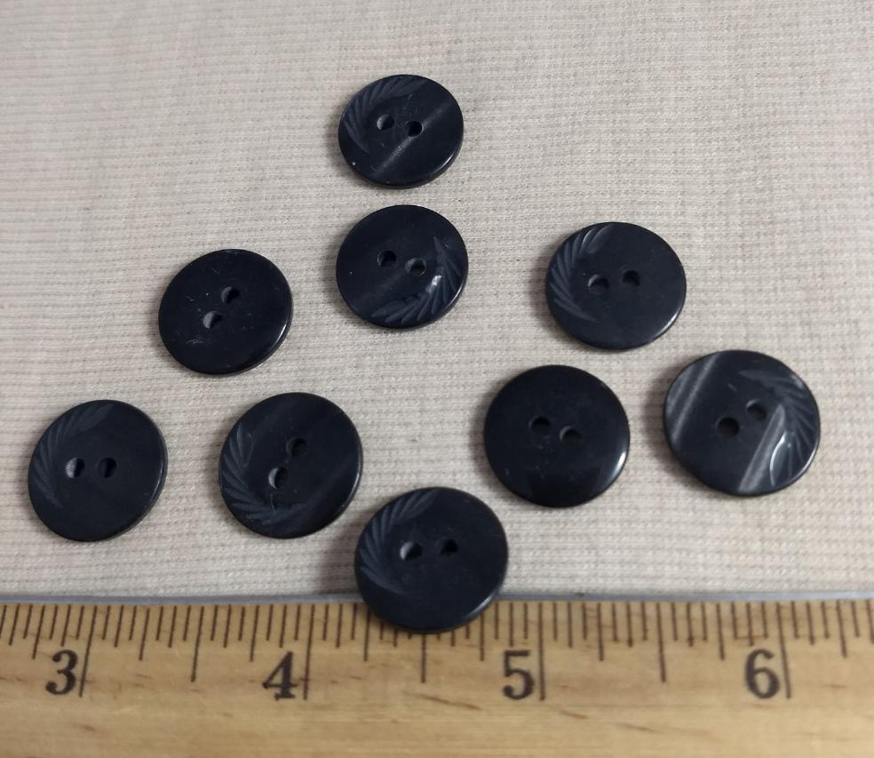 Button #1506 #2 Hole #Grey #Polyester #10pc