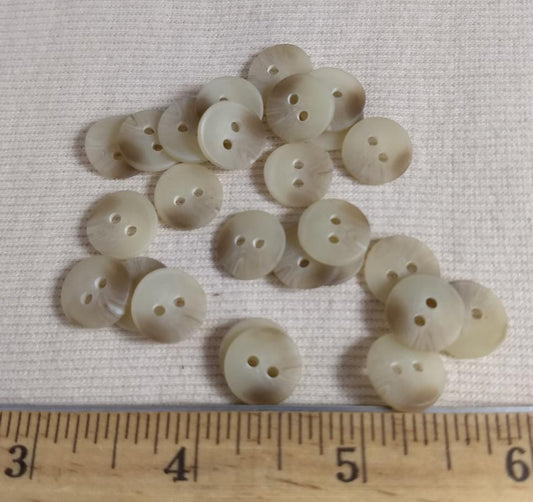 Button #9221 #2 Hole #Cream #Polyester #10pc