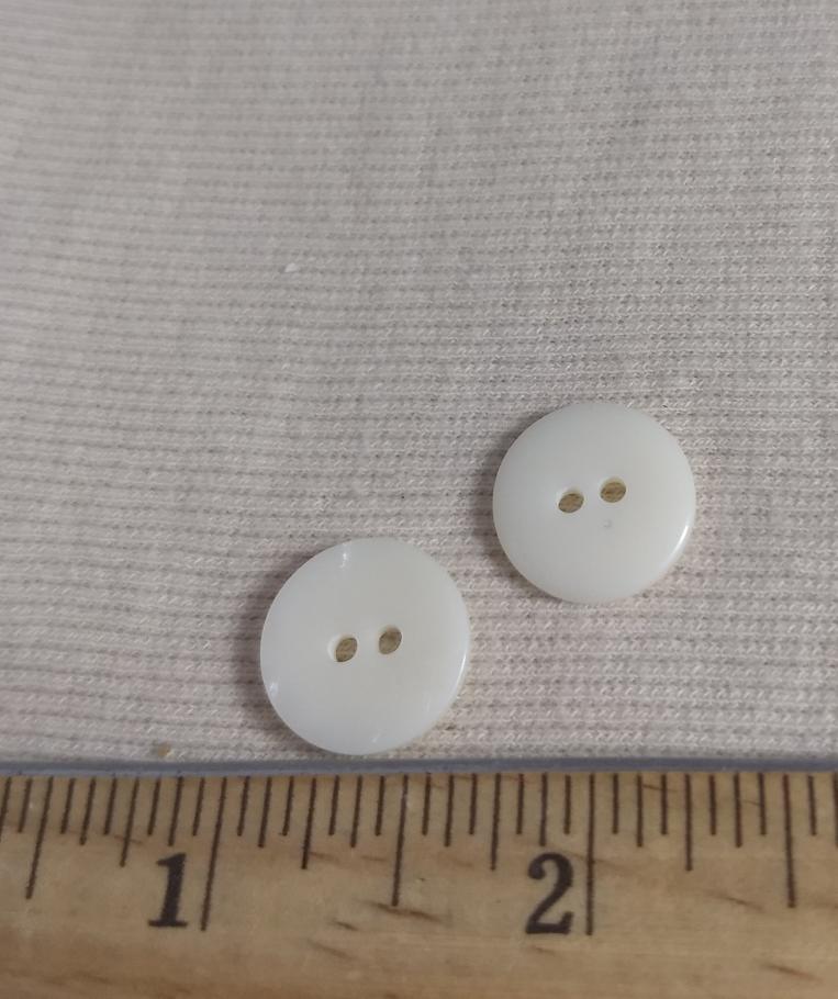 Button #1508/15497 #2 Hole #Pearl #Polyester #10pc