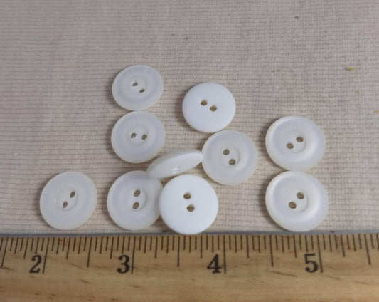 Button #1509 #2 Hole #Cream #Rim #Polyester #10pc