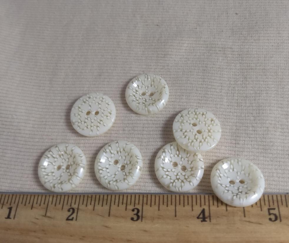 Button #1511 #2 Hole #Cream #Polyester #10pc