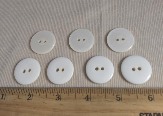 Button #1517 #2 Hole #White #Polyester #10pc