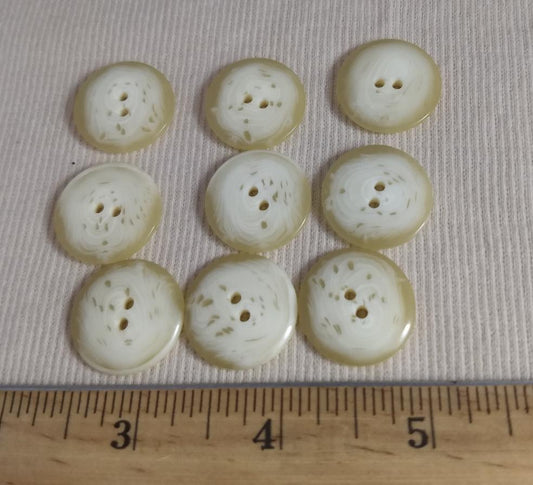 Button #1520/96010 #2 Hole #Cream #Polyester #10pc