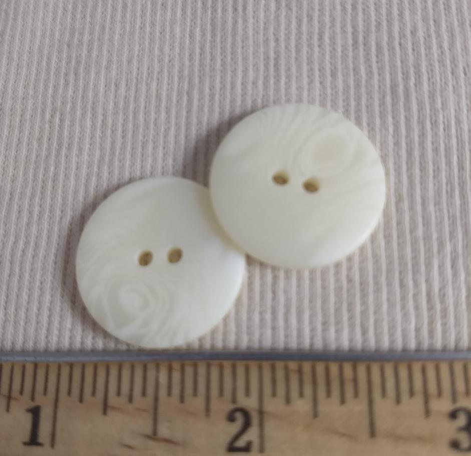 Button #21160-PB1160 #2 Hole #Off-White #Imitation #Horn #Polyester #10pc