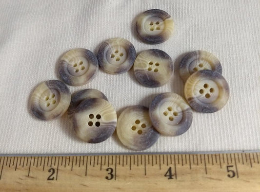 Button #Flander #244 #4 Hole #Brown #Rim #Imitation #Horn #Polyester #10pc