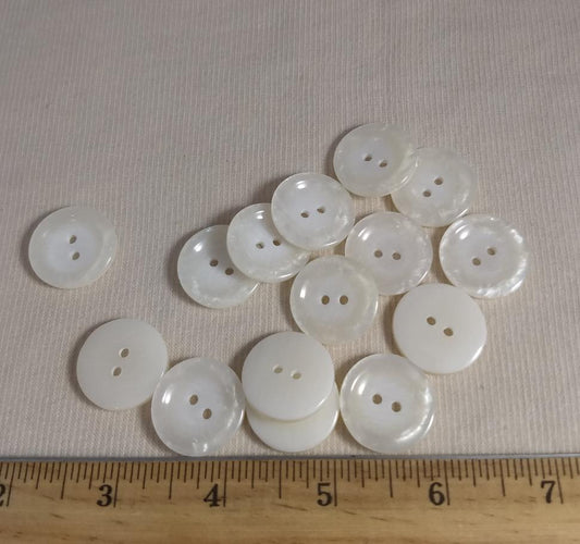 Button #1529 #2 Hole #Pearl #Polyester  #10pc