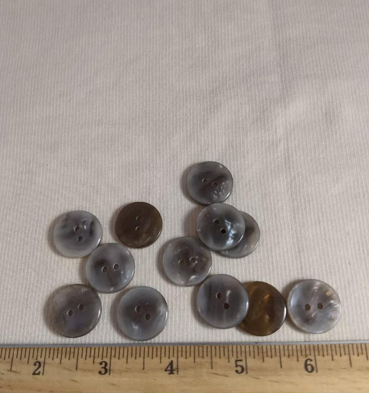 Button #492 #2 Hole #Brown #Polyester #10pc