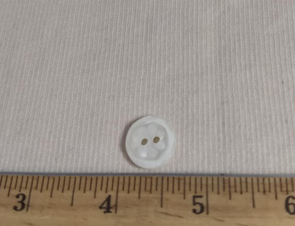 Button #1519 #2 Hole White #Rim #Polyester #10pc