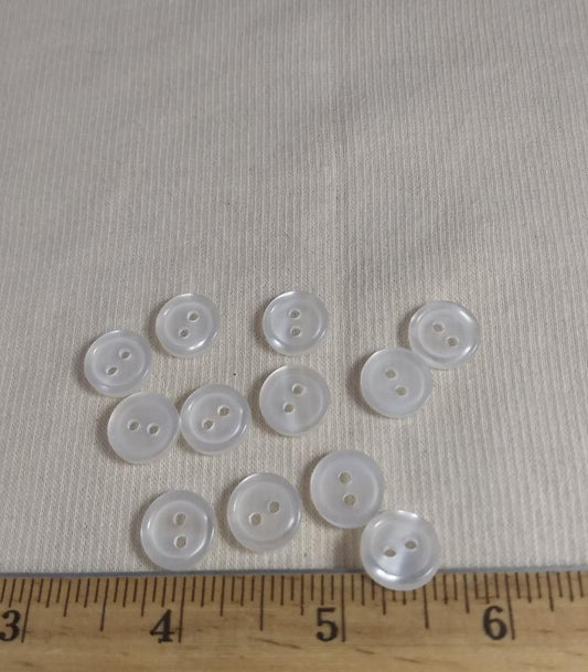 Button #7018 #2 Hole #Pearl #Rim #Polyester #10pc