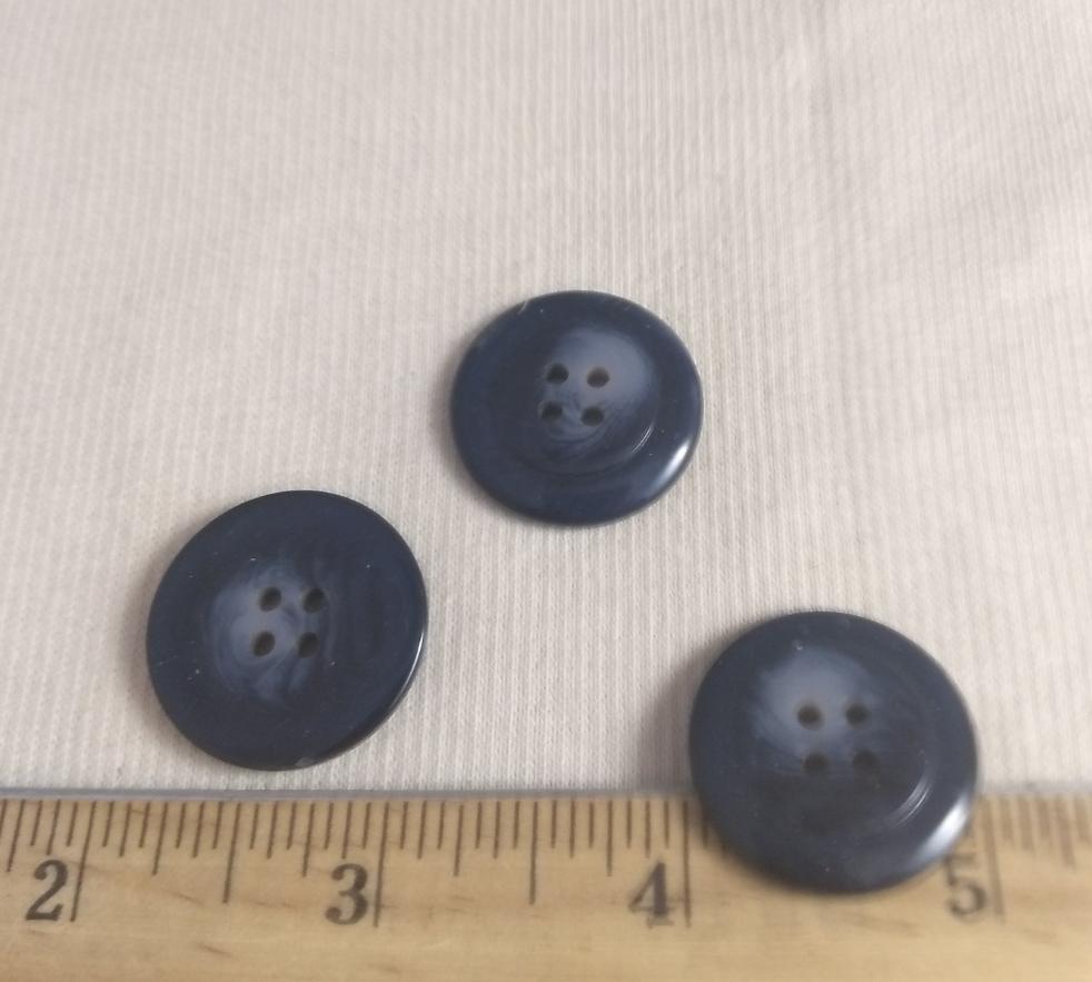 Button #9289 #4 Hole #Navy #Imitation #Horn #Polyester #10pc