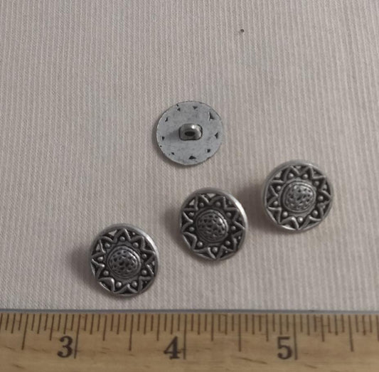 Button #6133 #Shank Antique-Silver #Metal #10pc