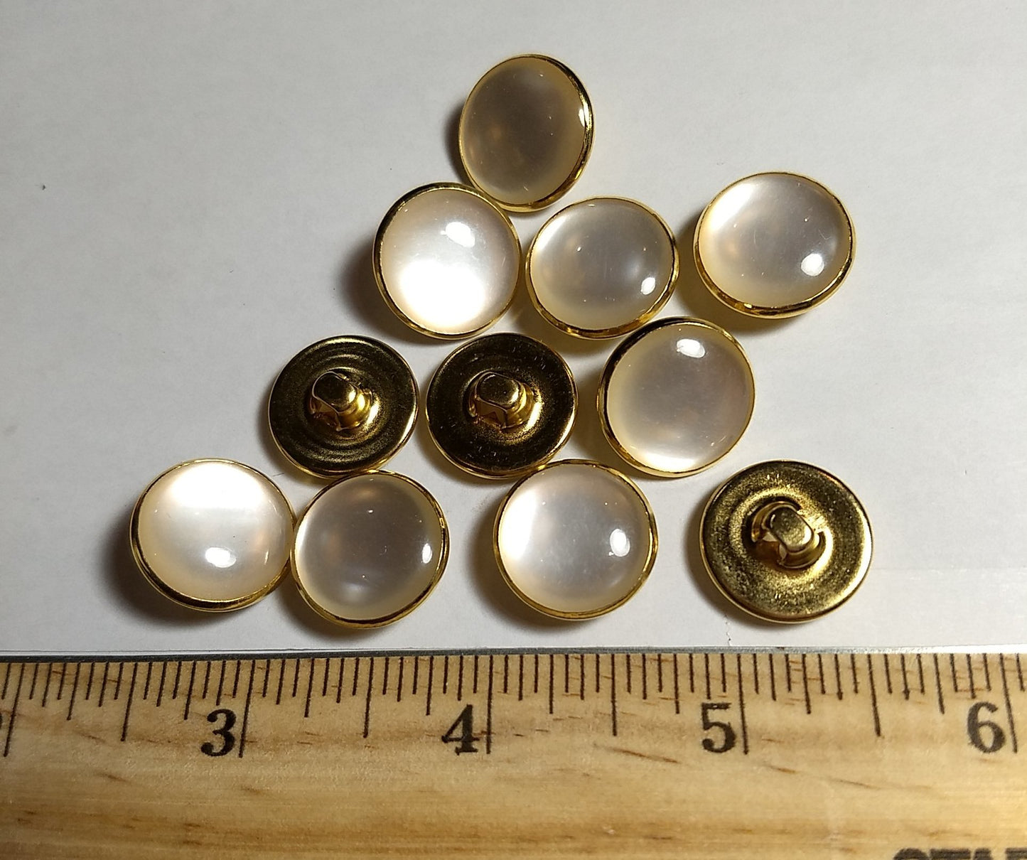 Button #1407 #Shank #Pearl #Rim #Polyester #10pc