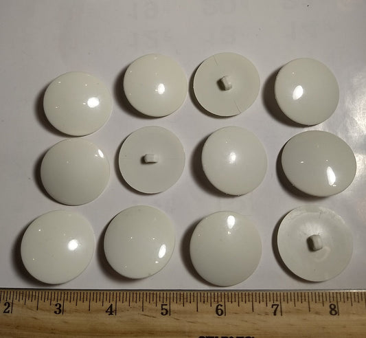 Button #JS3078 #Shank #White  #Dome #Nylon #10pc