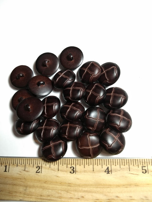 Button #KE077 #Shank #Brown #Imitation #Leather #Abs #10pc