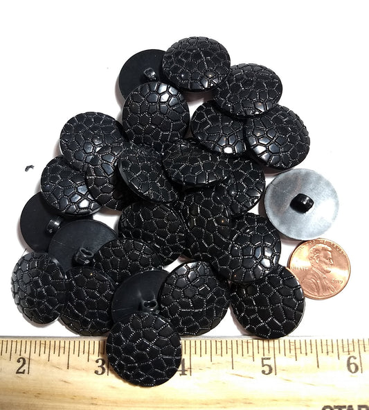 Button #6549 #Shank #Black #Imitation #Leather #Abs #10pc