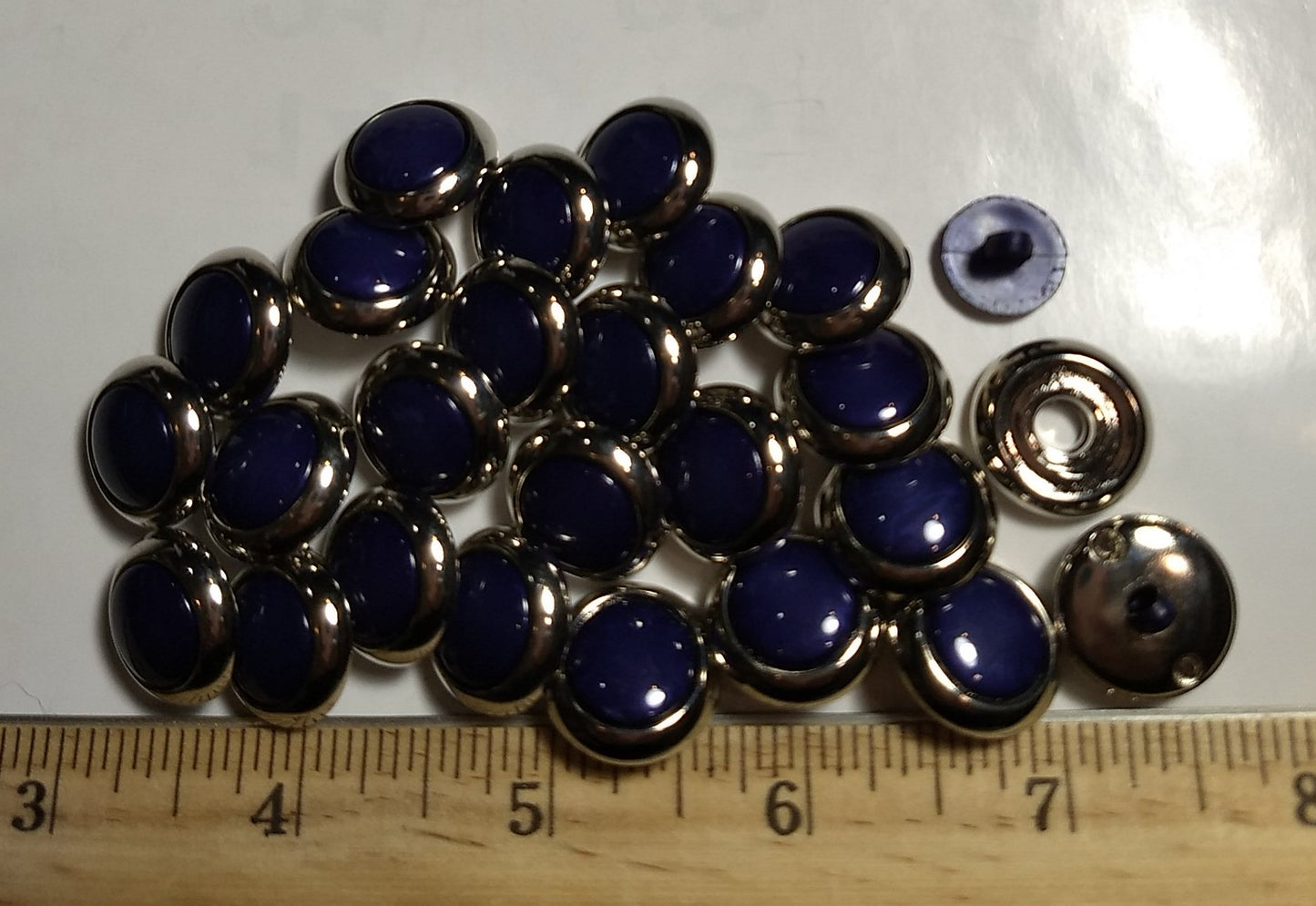 Button #Snap #Shank #Navy #Rim #Abs #10pc